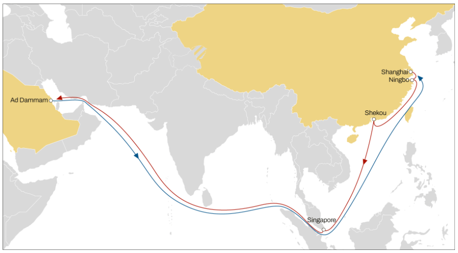 MSC - China to Middle East service (SHA-Ad Dammam).png