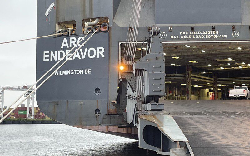 MV ARC Endeavor stern ramp